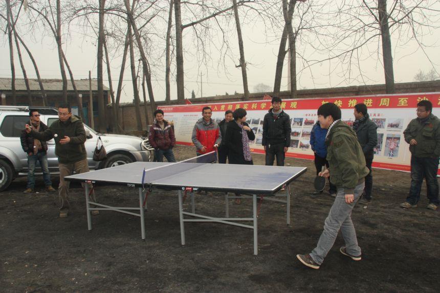 项目工地组织一线乒乓球比赛